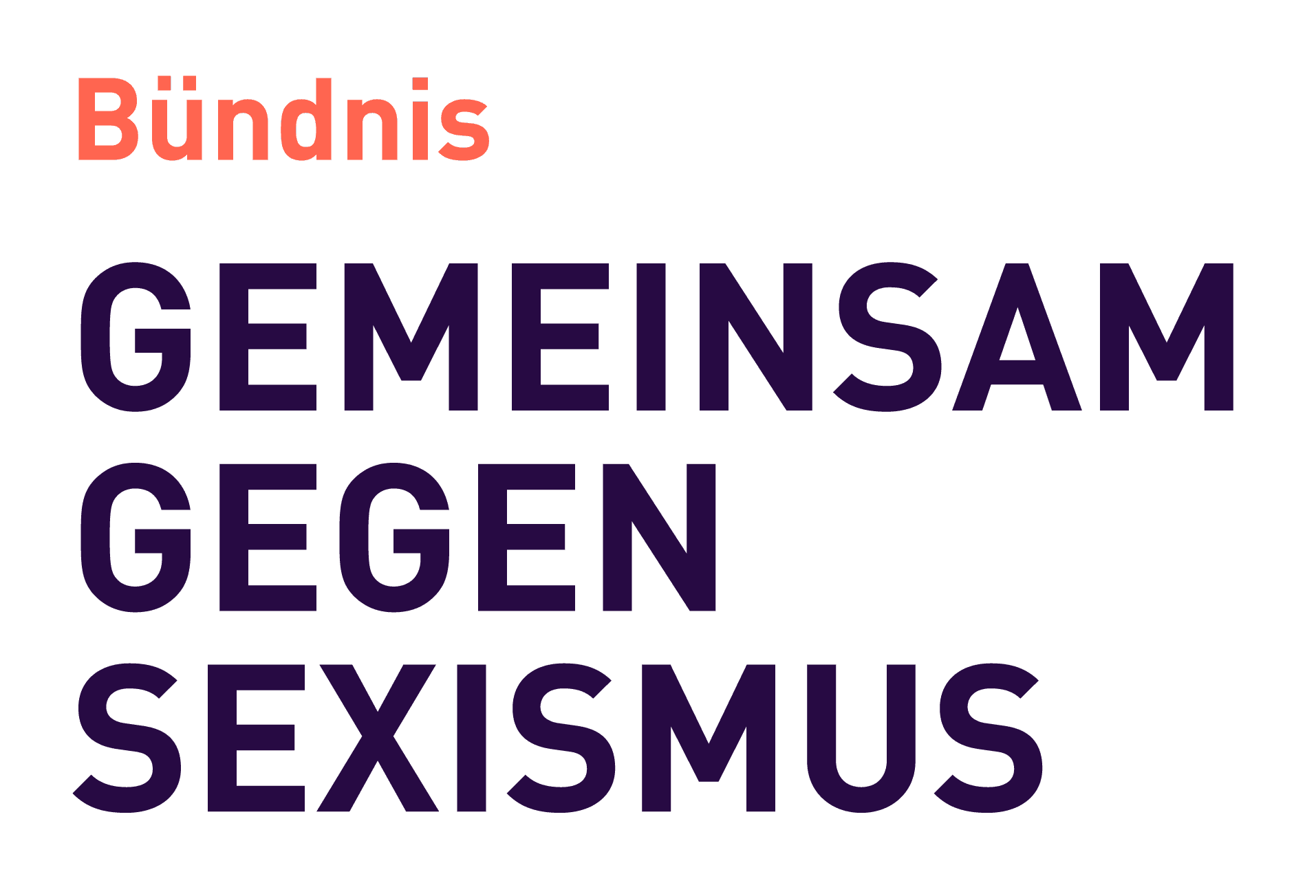 Das "Bündnis "Gemeinsam gegen Sexismus"" Logo